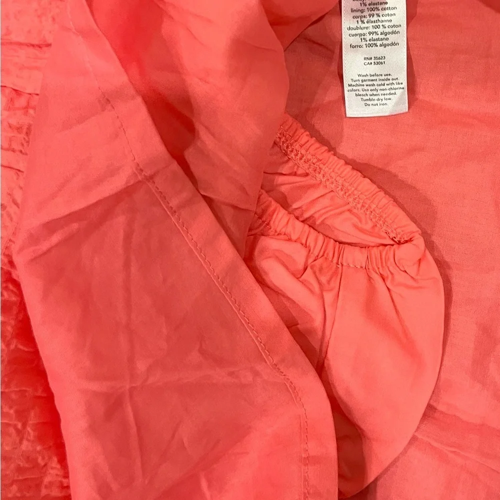 NWT Carter's Coral Girl Sundress With Diaper Cover Underneath 6 Month